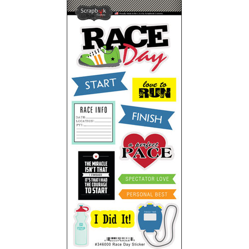 Scrapbook Customs - Cardstock Stickers - Race Day