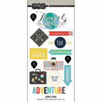 Scrapbook Customs - Cardstock Stickers - Travel Adventure - One