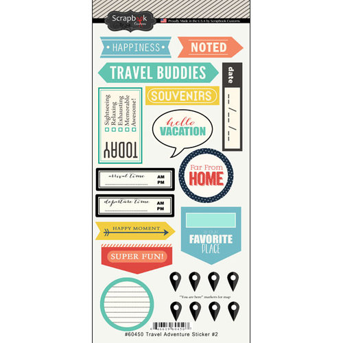 Scrapbook Customs - Cardstock Stickers - Travel Adventure - Two