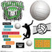 Scrapbook Customs - Sports Collection - 12 x 12 Sticker Cut Outs - Volleyball Elements