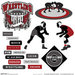Scrapbook Customs - Sports Collection - 12 x 12 Sticker Cut Outs - Wrestling Elements