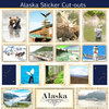Scrapbook Customs - State Sightseeing Collection - 12 x 12 Sticker Cut Outs - Alaska