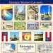 Scrapbook Customs - State Sightseeing Collection - 12 x 12 Sticker Cut Outs - Georgia