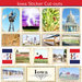 Scrapbook Customs - State Sightseeing Collection - 12 x 12 Sticker Cut Outs - Iowa