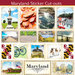 Scrapbook Customs - State Sightseeing Collection - 12 x 12 Sticker Cut Outs - Maryland