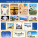Scrapbook Customs - State Sightseeing Collection - 12 x 12 Sticker Cut Outs - Nevada
