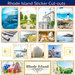 Scrapbook Customs - State Sightseeing Collection - 12 x 12 Sticker Cut Outs - Rhode Island