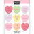 Scrapbook Customs - Cardstock Stickers - Large Candy Hearts