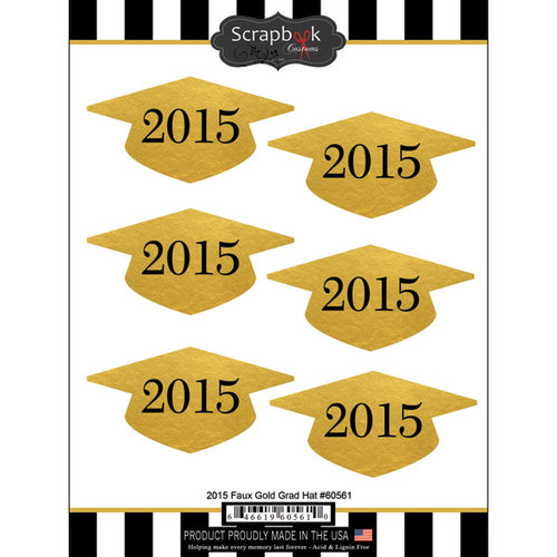 Scrapbook Customs - Cardstock Stickers - 2015 Grad Hat