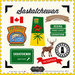 Scrapbook Customs - Canadian Provinces Sightseeing Collection - 12 x 12 Cardstock Stickers - Saskatchewan