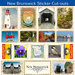Scrapbook Customs - Canadian Provinces Sightseeing Collection - 12 x 12 Sticker Cut Outs - New Brunswick