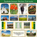 Scrapbook Customs - Canadian Provinces Sightseeing Collection - 12 x 12 Sticker Cut Outs - Saskatchewan