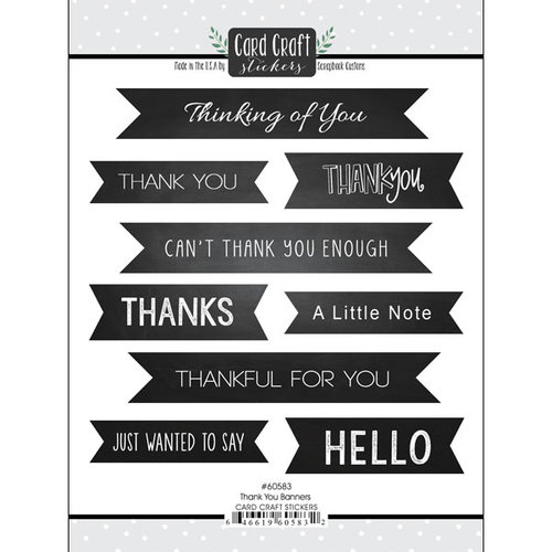 Scrapbook Customs - Cardstock Stickers - Thank You Banners