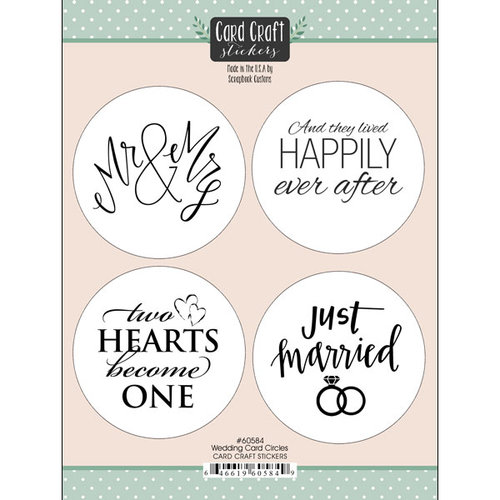 Scrapbook Customs - Cardstock Stickers - Wedding Card Circles