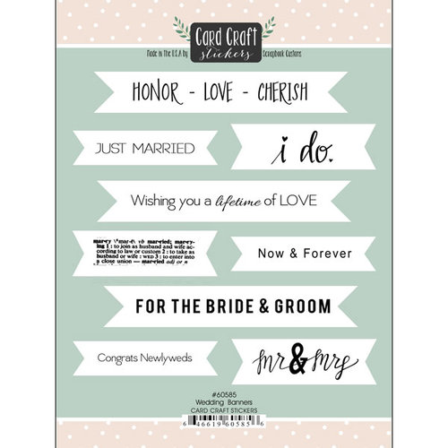 Scrapbook Customs - Cardstock Stickers - Wedding Banners