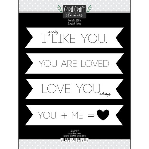 Scrapbook Customs - Cardstock Stickers - Love Banners