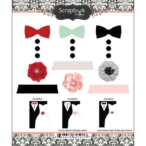 Scrapbook Customs - Cardstock Stickers - Tux and Dress