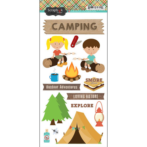 Scrapbook Customs - Cardstock Stickers - Camping Adventure