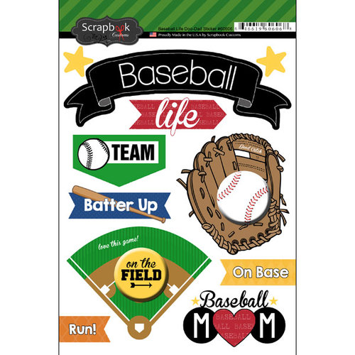 Scrapbook Customs - Baseball Life Collection - Doo Dads - Stickers