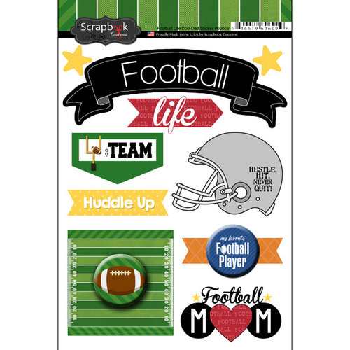 Scrapbook Customs - Football Life Collection - Doo Dads - Stickers