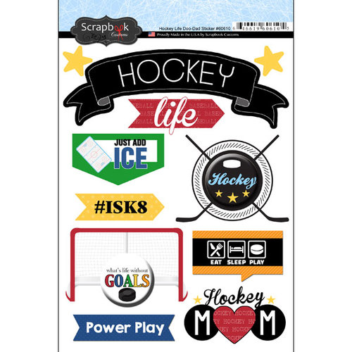 Scrapbook Customs - Hockey Life Collection - Doo Dads - Stickers