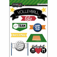 Scrapbook Customs - Volleyball Life Collection - Doo Dads - Stickers