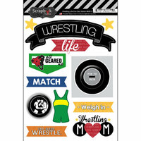 Scrapbook Customs - Wrestling Life Collection - Doo Dads - Stickers