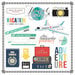 Scrapbook Customs - Travel Memories Collection - 12 x 12 Cardstock Stickers - Elements