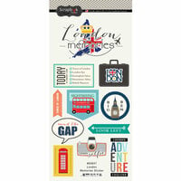 Scrapbook Customs - Travel Adventure Collection - Cardstock Stickers - London Memories