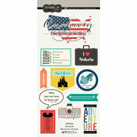 Scrapbook Customs - Travel Adventure Collection - Cardstock Stickers - Anaheim Memories
