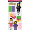 Scrapbook Customs - Master Builder Collection - Cardstock Stickers - Building Block Girl Figure