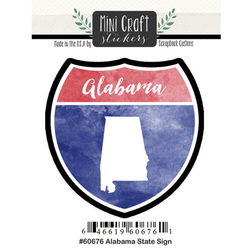 Scrapbook Customs - Cardstock Stickers - Mini Craft - Alabama Sign