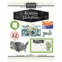 Scrapbook Customs - Cardstock Stickers - Arizona Watercolor