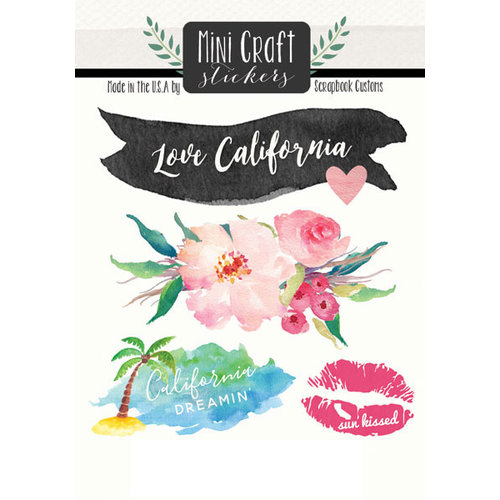 Scrapbook Customs - Cardstock Stickers - Mini Craft - California Love