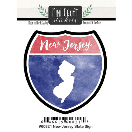 Scrapbook Customs - Cardstock Stickers - Mini Craft - New Jersey Sign