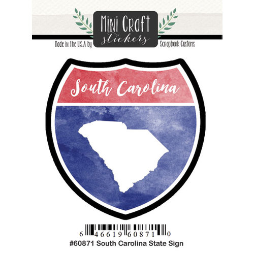 Scrapbook Customs - Cardstock Stickers - Mini Craft - South Carolina Sign