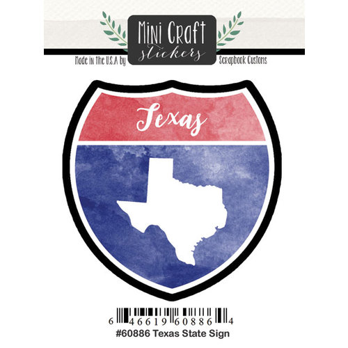 Scrapbook Customs - Cardstock Stickers - Mini Craft - Texas Sign