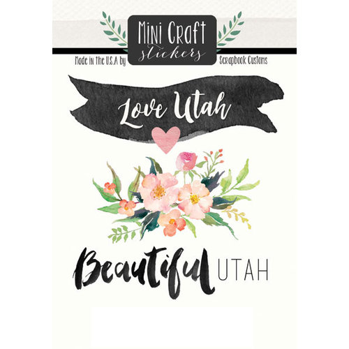 Scrapbook Customs - Cardstock Stickers - Mini Craft - Utah Love