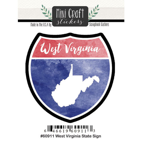 Scrapbook Customs - Cardstock Stickers - Mini Craft - West Virginia Sign