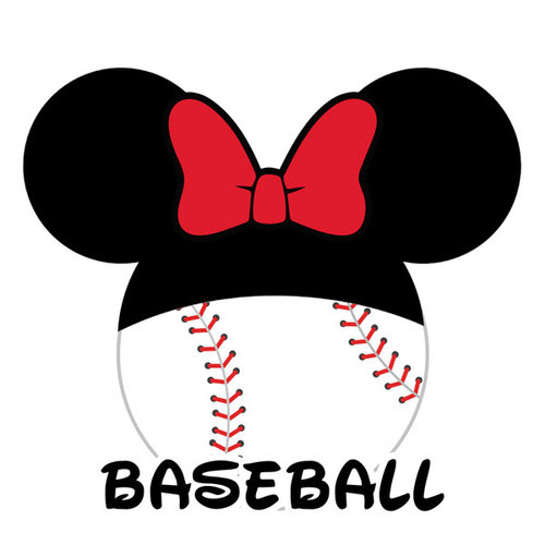 Scrapbook Customs - Cardstock Stickers - Baseball - Magic Ears - Girl