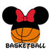 Scrapbook Customs - Cardstock Stickers - Basketball - Magic Ears - Girl