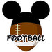 Scrapbook Customs - Cardstock Stickers - Football - Magic Ears - Boy