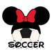 Scrapbook Customs - Cardstock Stickers - Soccer - Magic Ears - Girl