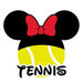 Scrapbook Customs - Cardstock Stickers - Tennis - Magic Ears - Girl