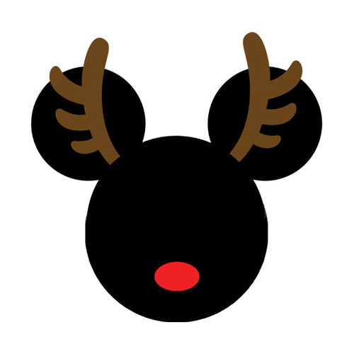 Scrapbook Customs - Cardstock Stickers - Christmas Rudolph - Magic Ears