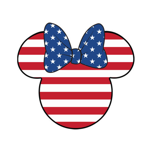 Scrapbook Customs - Cardstock Stickers - Patriotic - Magic Ears - Girl