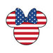 Scrapbook Customs - Cardstock Stickers - Patriotic - Magic Ears - Girl