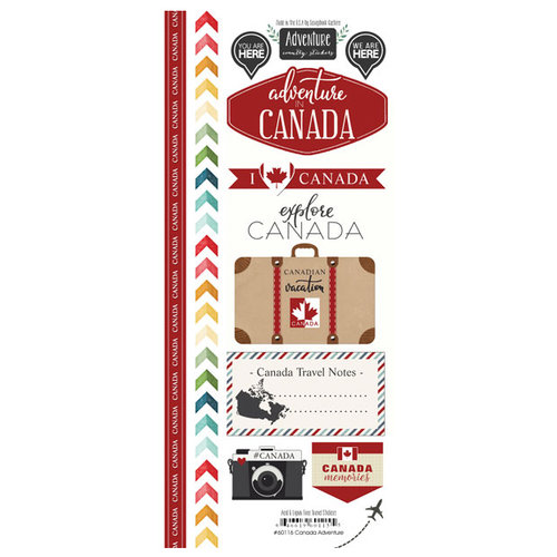 Scrapbook Customs - Adventure Collection - Cardstock Stickers - Canada