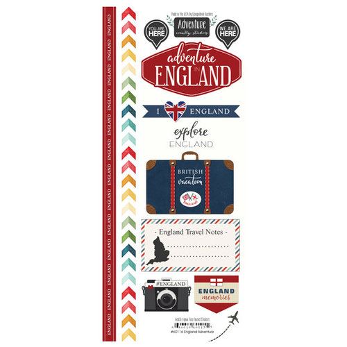Scrapbook Customs - Adventure Collection - Cardstock Stickers - England