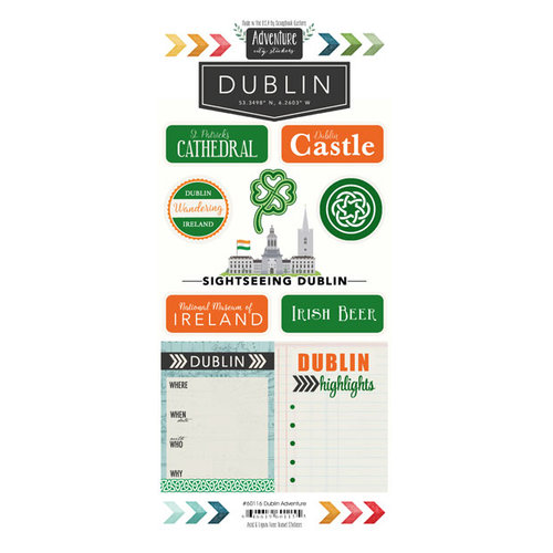 Scrapbook Customs - Adventure Collection - Cardstock Stickers - Dublin City
